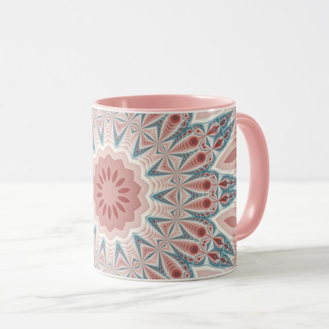 Taza Sorprendente arte fractal moderno Kaleidoscope Man (Anverso derecho)