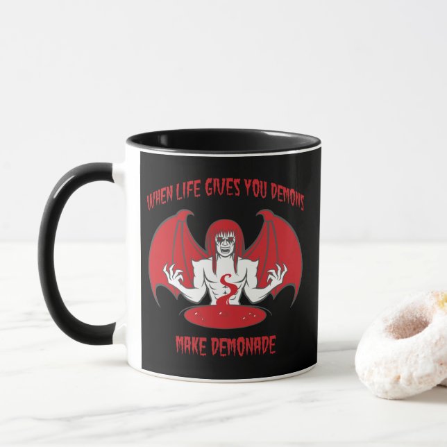 Taza Sorprendente demonio Boy Demonade Mug (Con donut)