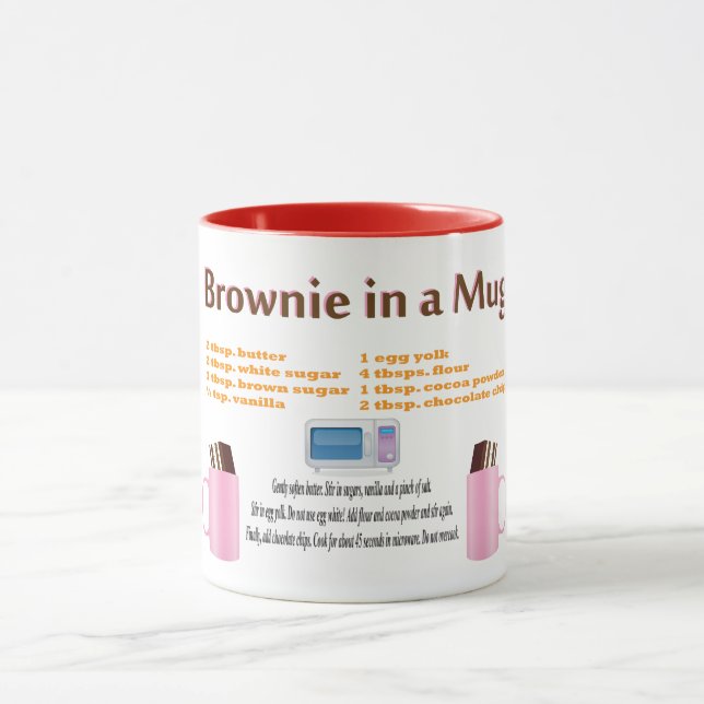 Taza Sorprendente Fudge Brownie Graciosa Receta Mug (Centro)