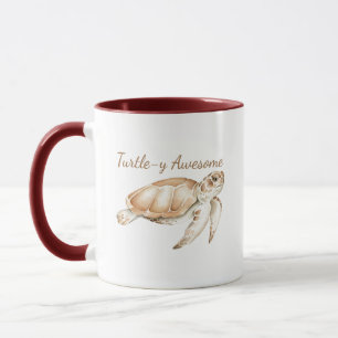 Taza Sorprendente tortuga marina oceánica arte animal