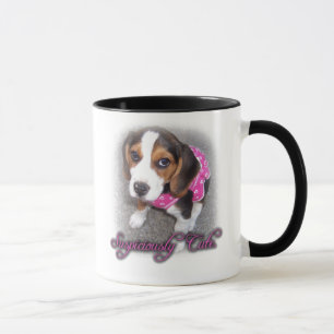 Taza sospechoso linda del beagle