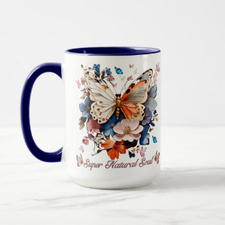 Taza Soul Super Natural: Arte Jardín de Mariposa