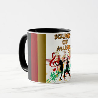 Taza Sound of Music Dancing Colorful Music Notes Mug