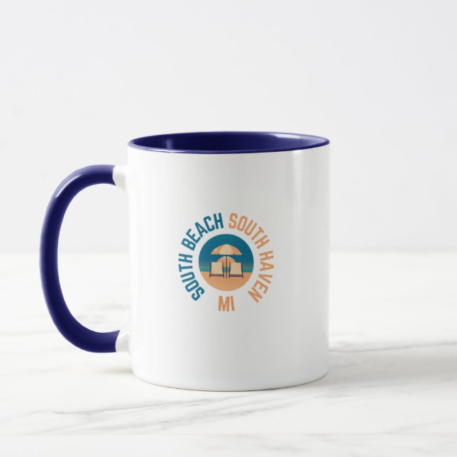 Taza South Beach South Haven Michigan Coffee Mug (Izquierda)