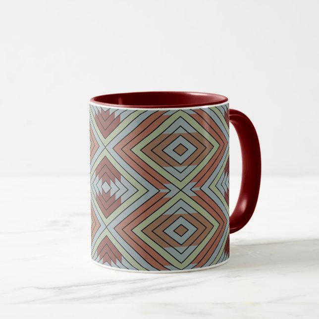 Taza South West American Indian Style Patterned Art (Anverso derecho)
