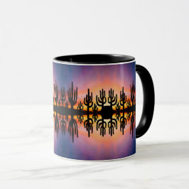 Taza Southwestern Desert Landscape Cactus Sunrise Image