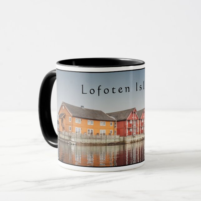 Taza Souvenir de casas noruegas (Anverso izquierdo)