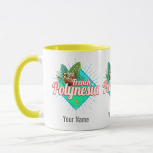 Taza Souvenir de la Polinesia Francesa Island Pacific V