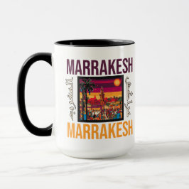 Taza Souvenir de viajes de turismo de Marruecos de Marr
