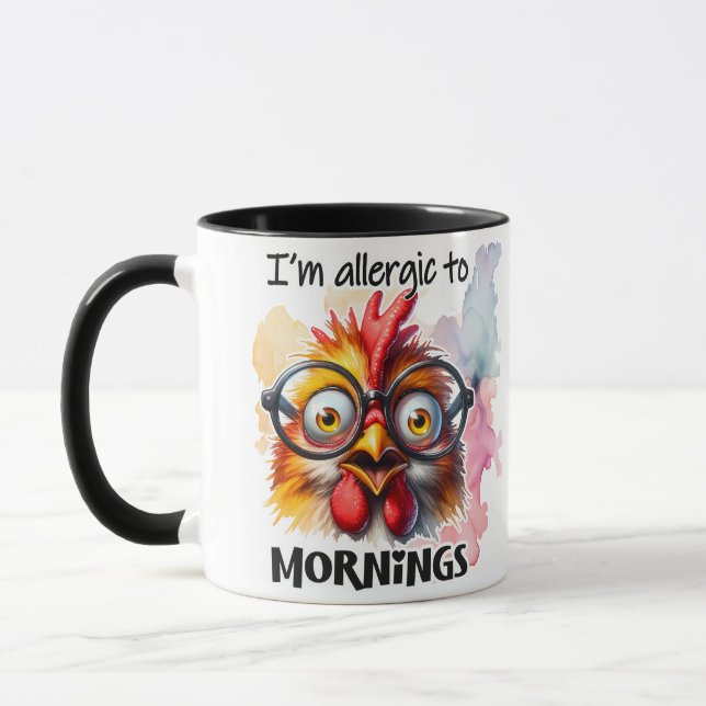 Taza Soy alérgico a las mañanas (Izquierda)