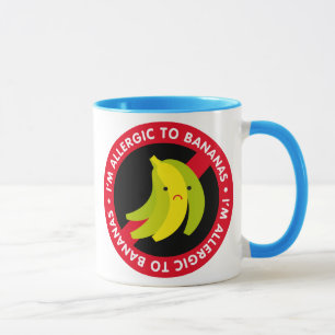 Taza ¡Soy alérgico a los plátanos! Alergia del plát