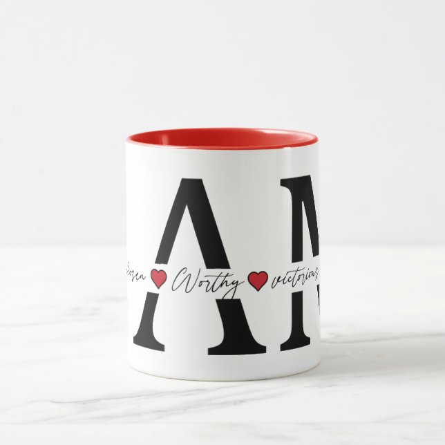 Taza Soy Amado, Elegido, Valiente, Victorioso, Suficien (Centro)