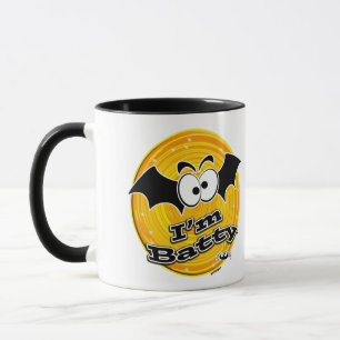 Taza Soy Batty Naranja y Yellow Swirl
