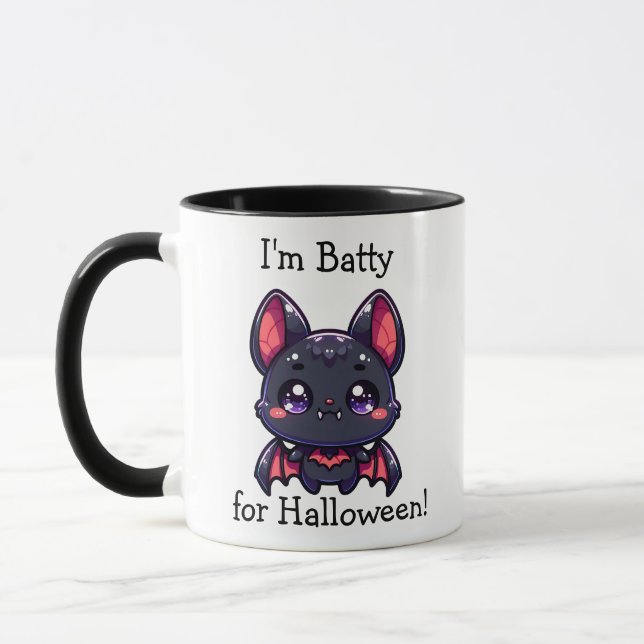 Taza Soy Batty para la Calabaza de Halloween Personaliz (Izquierda)