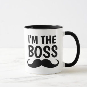 TAZA SOY EL JEFE, MUSTACHE COFFEE MUG