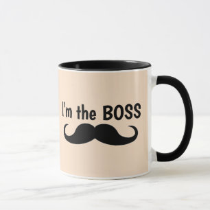 TAZA SOY EL JEFE, MUSTACHE COFFEE MUG
