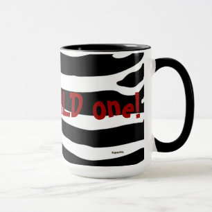 Taza Soy el salvaje uno (negro) grande cerdo