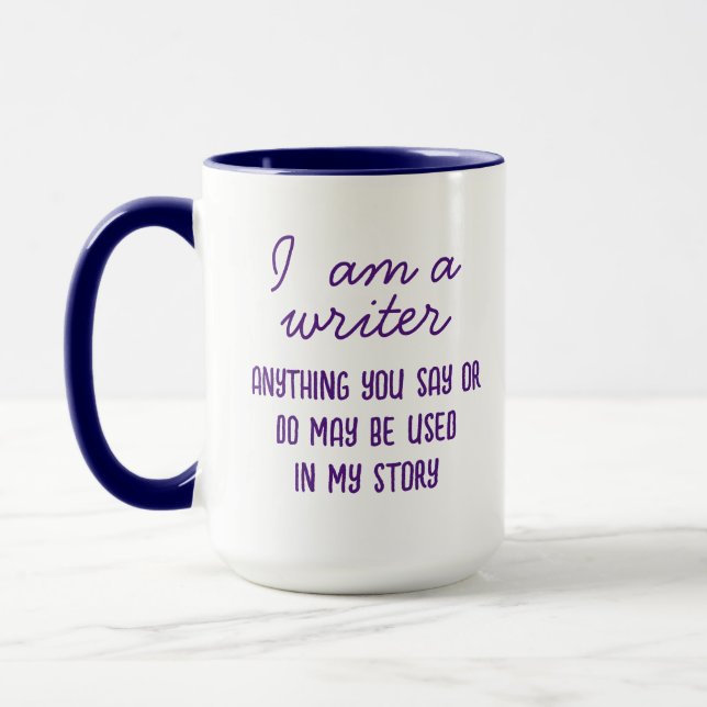 Taza Soy escritor, regalo para autor (Izquierda)