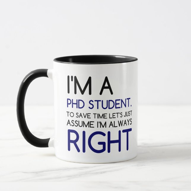 TAZA SOY ESTUDIANTE DE DOCTORADO (Izquierda)