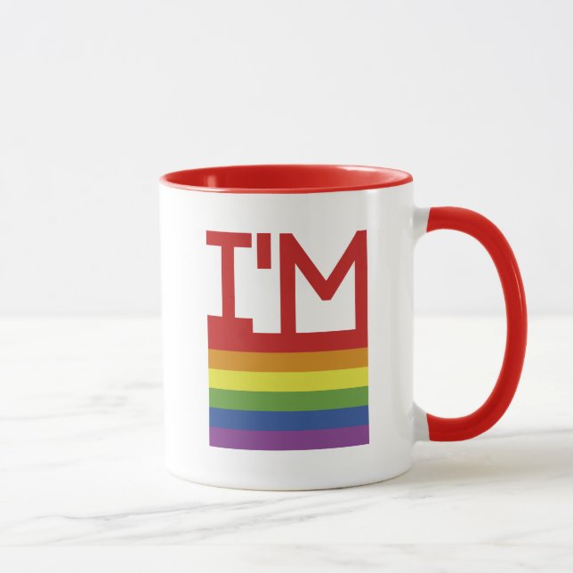 Taza Soy gay| Bandera arco iris (Derecha)