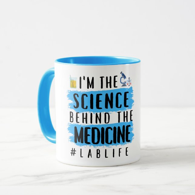Taza Soy la ciencia detrás de la medicina - #lablife (Anverso izquierdo)