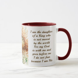 Taza Soy la hija de una cita de la fe cristiana del rey