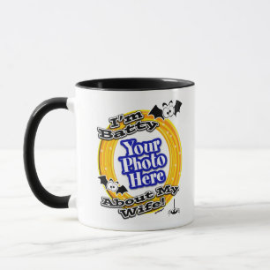 Taza Soy malo con mi mujer foto blanca