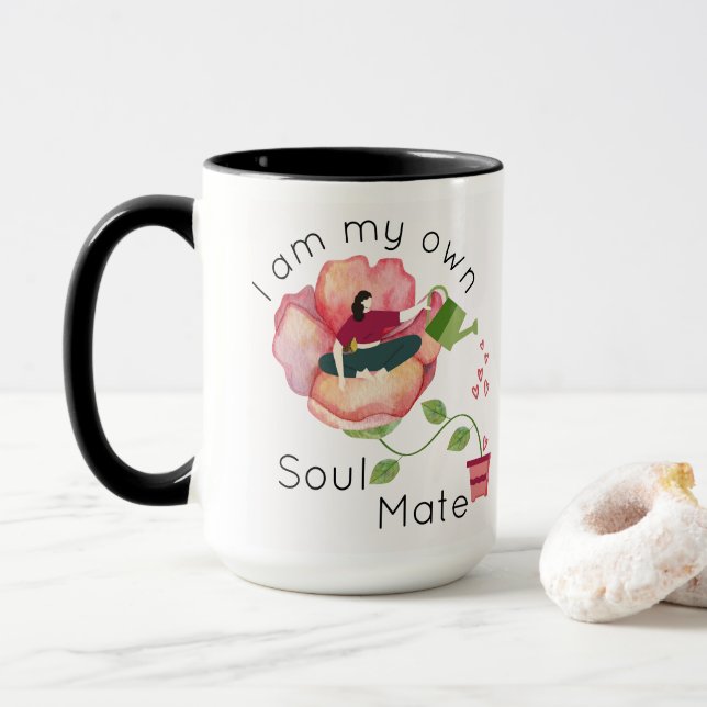 Taza Soy mi propio alma gemela (Con donut)