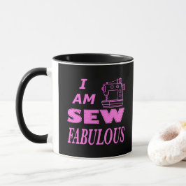 Taza Soy Poca En Negro Y Rosa