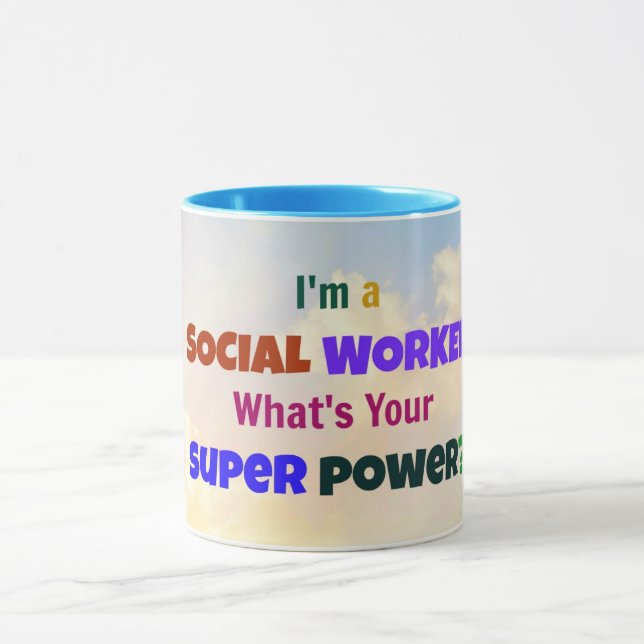 Taza Soy trabajador social. ¿Cuál es tu superpoder? (Centro)