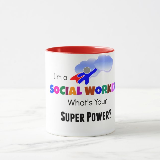 Taza Soy trabajador social. ¿Cuál es tu superpoder? (Centro)