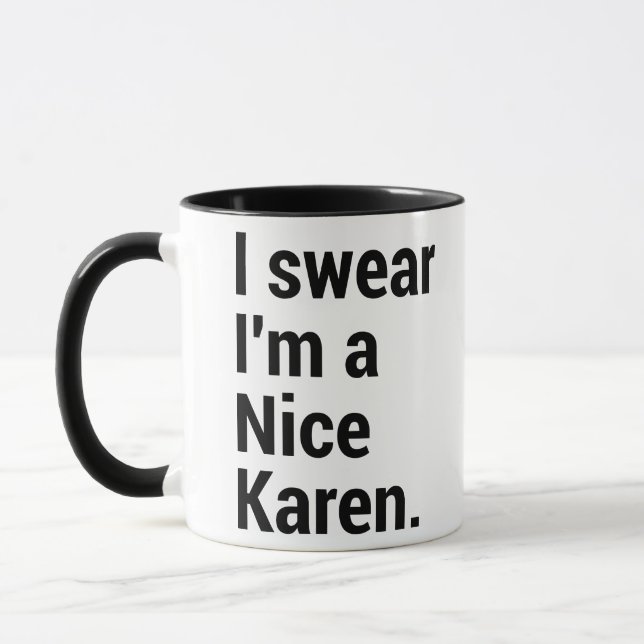 Taza Soy un buen meme karen divertido (Izquierda)