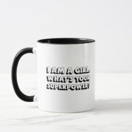 Taza Soy un chica ¿Cuál es tu superpoder?