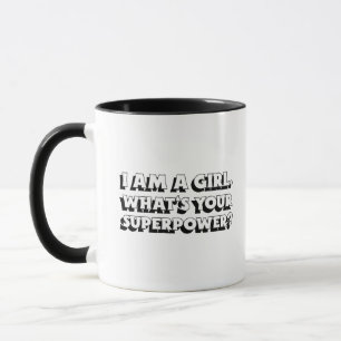 Taza Soy un chica ¿Cuál es tu superpoder?