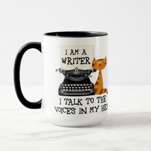 Taza Soy un escritor con el que hablo en mi cabeza