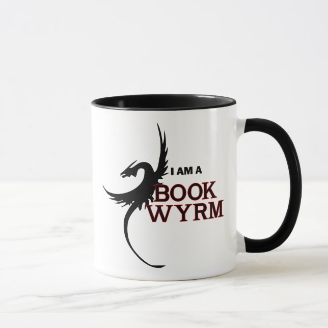 Taza Soy un libro Wyrm (un lado impreso) (Derecha)
