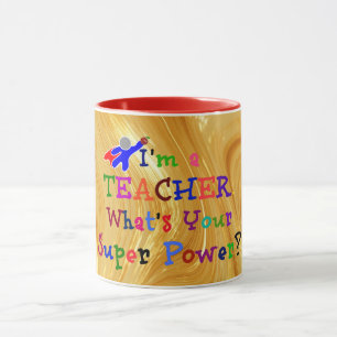 Taza "Soy un maestro. ¿Cuál es tu superpoder?"