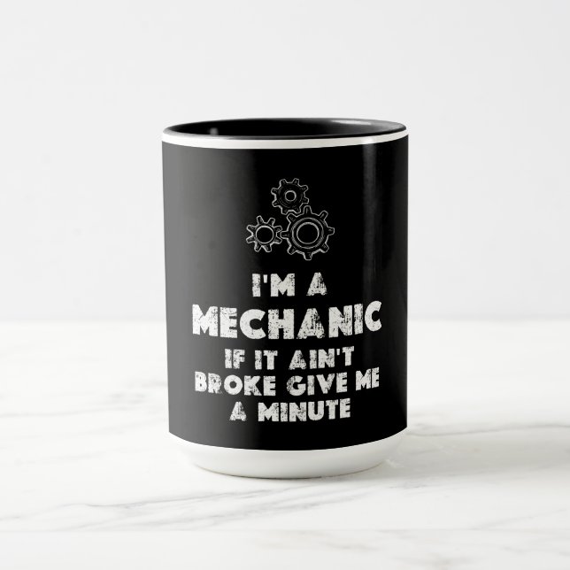 Taza Soy un mecánico gracioso (Centro)