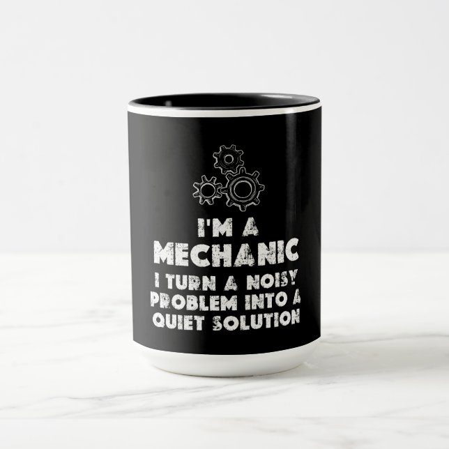 Taza Soy un mecánico gracioso (Centro)