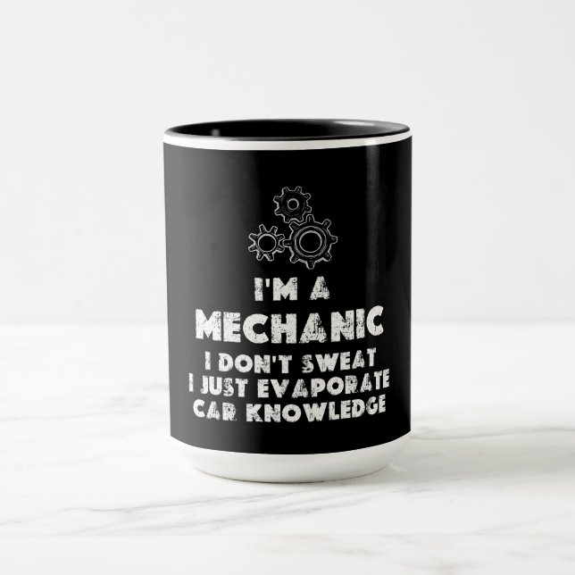 Taza Soy un mecánico gracioso (Centro)