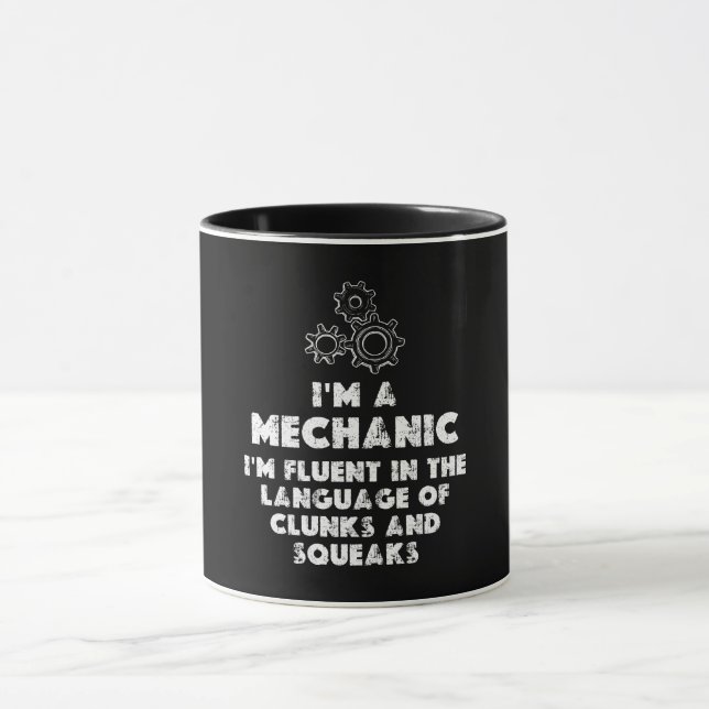 Taza Soy un mecánico gracioso (Centro)