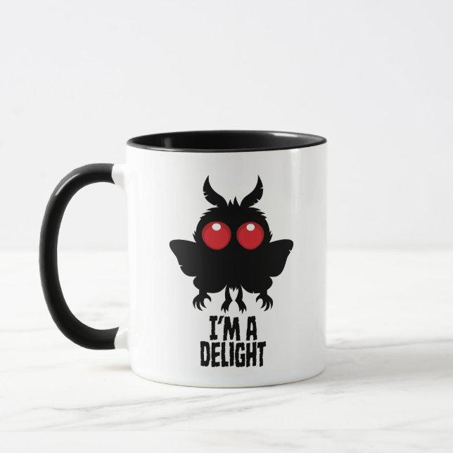 Taza Soy un Mothman Delicioso Críptido Cute (Izquierda)
