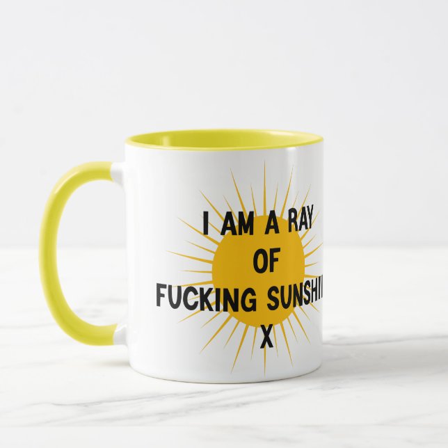 Taza Soy un rayo de maricón Sunshine X gracioso sarcást (Izquierda)
