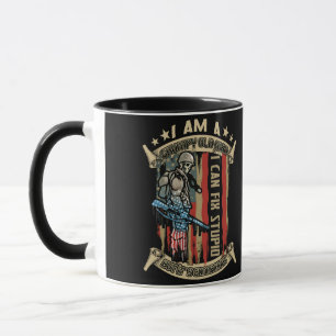 Taza Soy un viejo gruñón que puedo arreglar estúpidos p