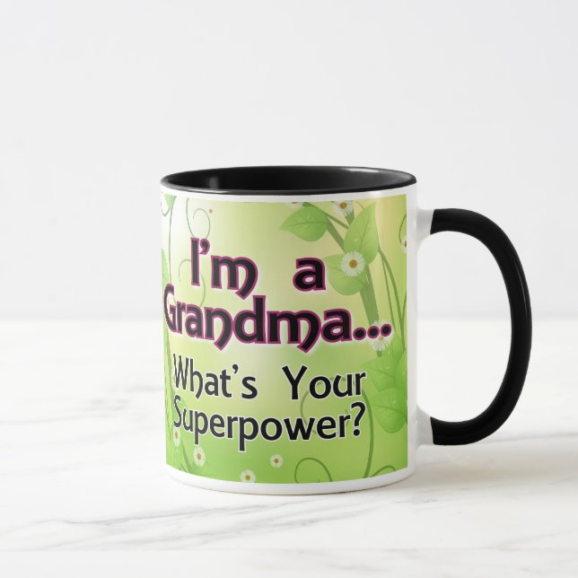 Taza Soy una abuela… Cuál es su superpotencia (Derecha)