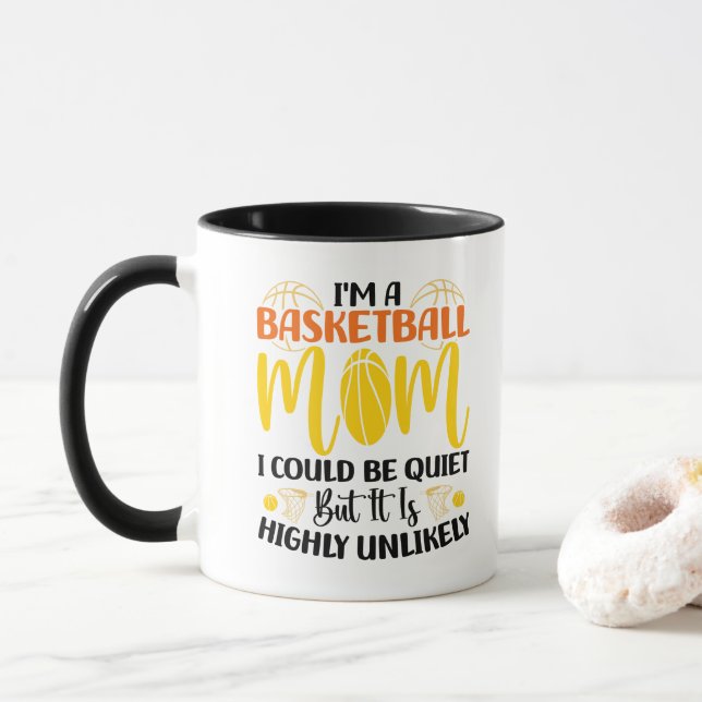 Taza Soy una amante del básquetbol, mamá, amante del de (Con donut)