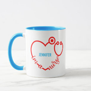 Taza Soy una enfermera Stethoscope regalo Personalizado