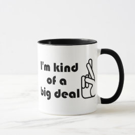 Taza Soy una especie de Big Deal Crossed Fingers Mugs