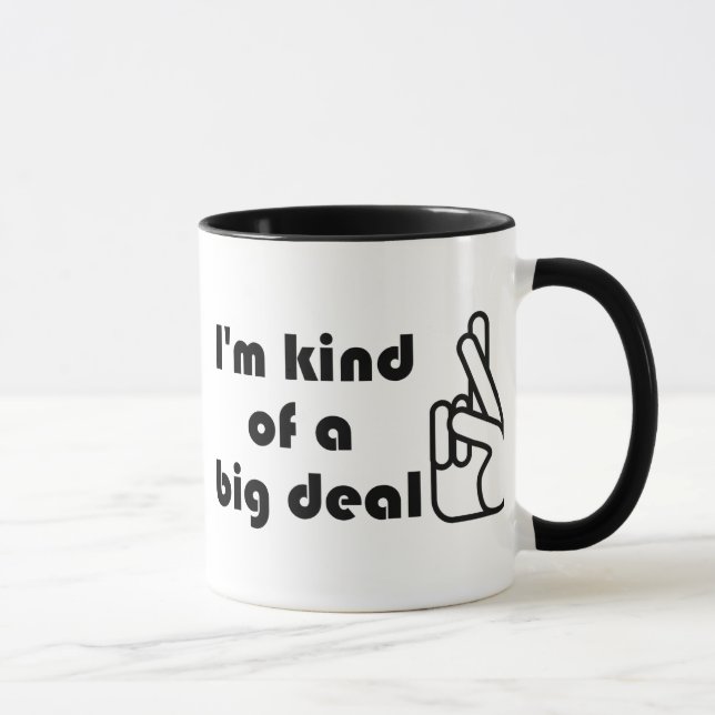 Taza Soy una especie de Big Deal Crossed Fingers Mugs (Derecha)