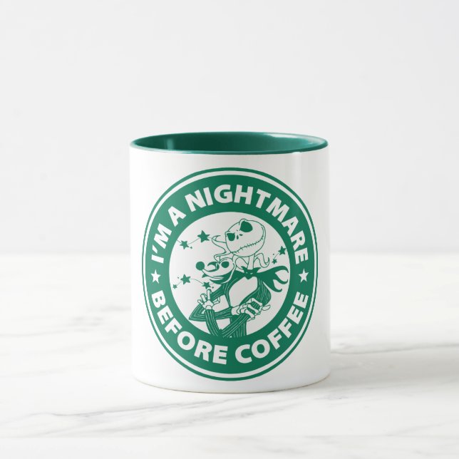 Taza Soy una pesadilla antes del café (Centro)